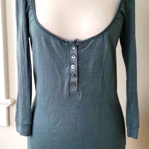 Michael Stars 3/4 Sleeve Scoopneck Henley